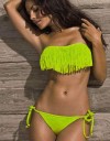 Costum de Baie Verde cu Franjuri 0011871G1 